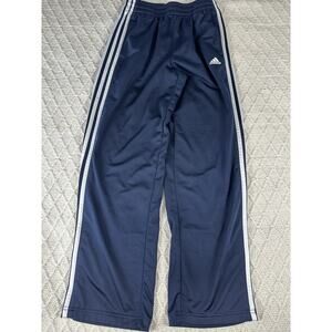 Adidas Youth Large 14/16 Navy Blue 3 Stripe Track Pants Joggers Athletic